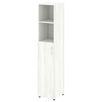 Шкаф высокий узкий левый (1 средний фасад ЛДСП) Yalta LT.SU-1.6 L/R снежная патина